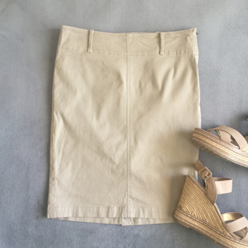 Khaki Pencil Skirt